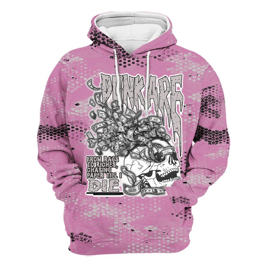 Hoodie To Match Neutral Grey Black White Orchid 4s - From Rags To Riches All Over Print