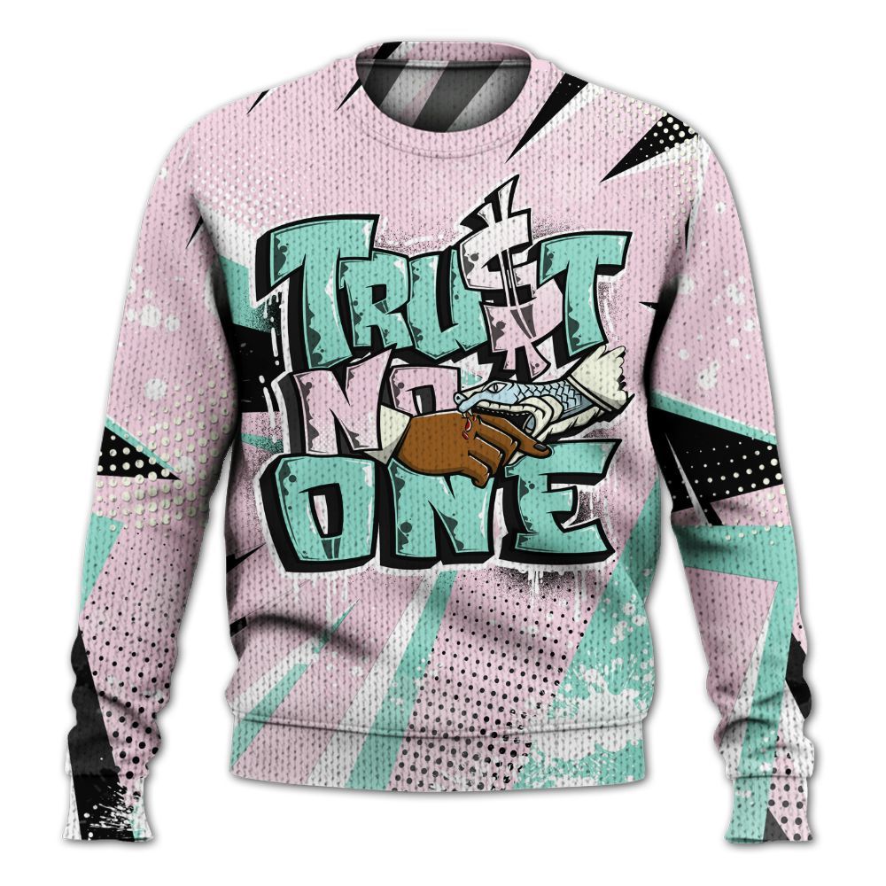 Knitted Sweater To Match Retro Easter 5s - Poly Trust No One Dripping
