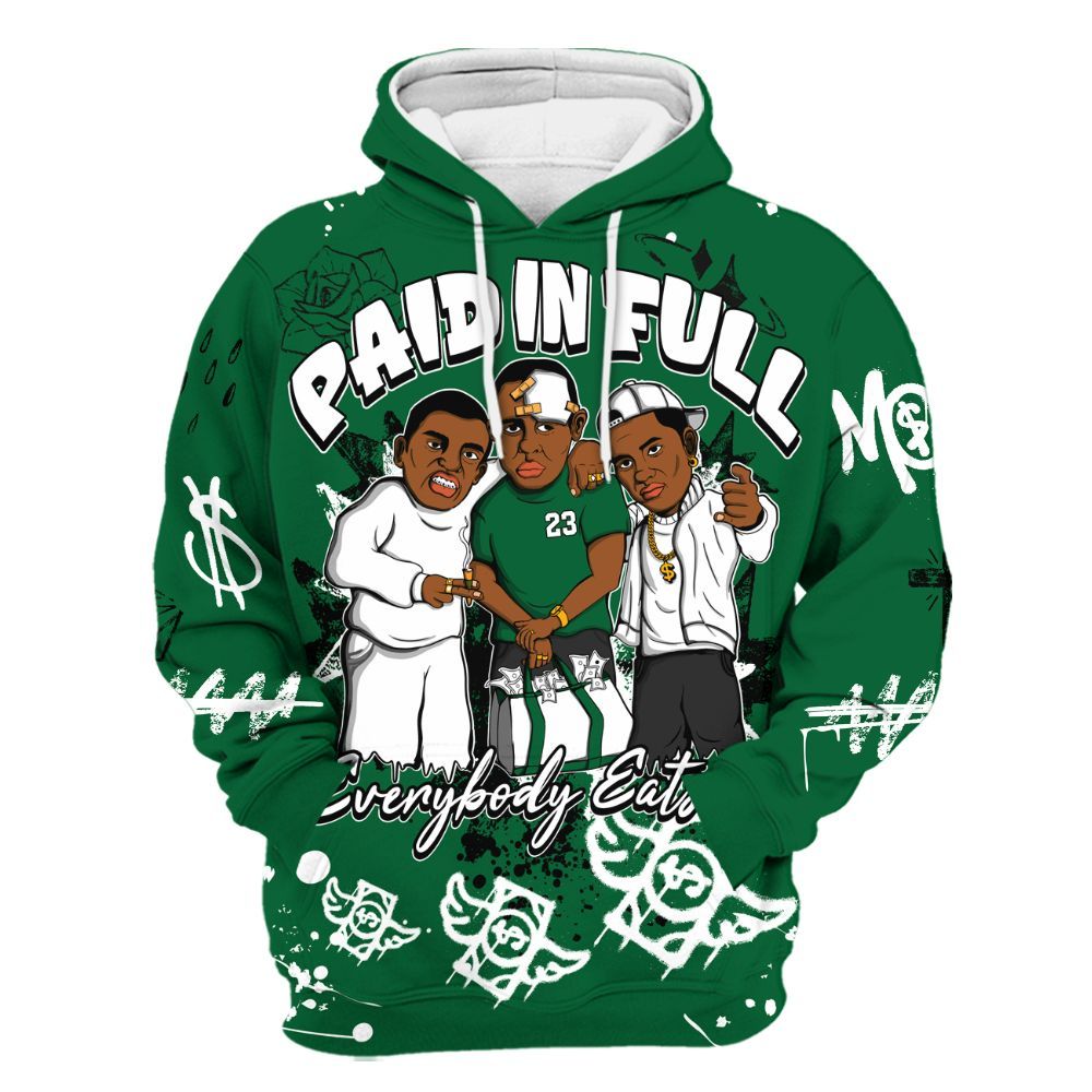 Hoodie To Match Bucks 12s - Everybody Paid In Full Crayon All Over Print