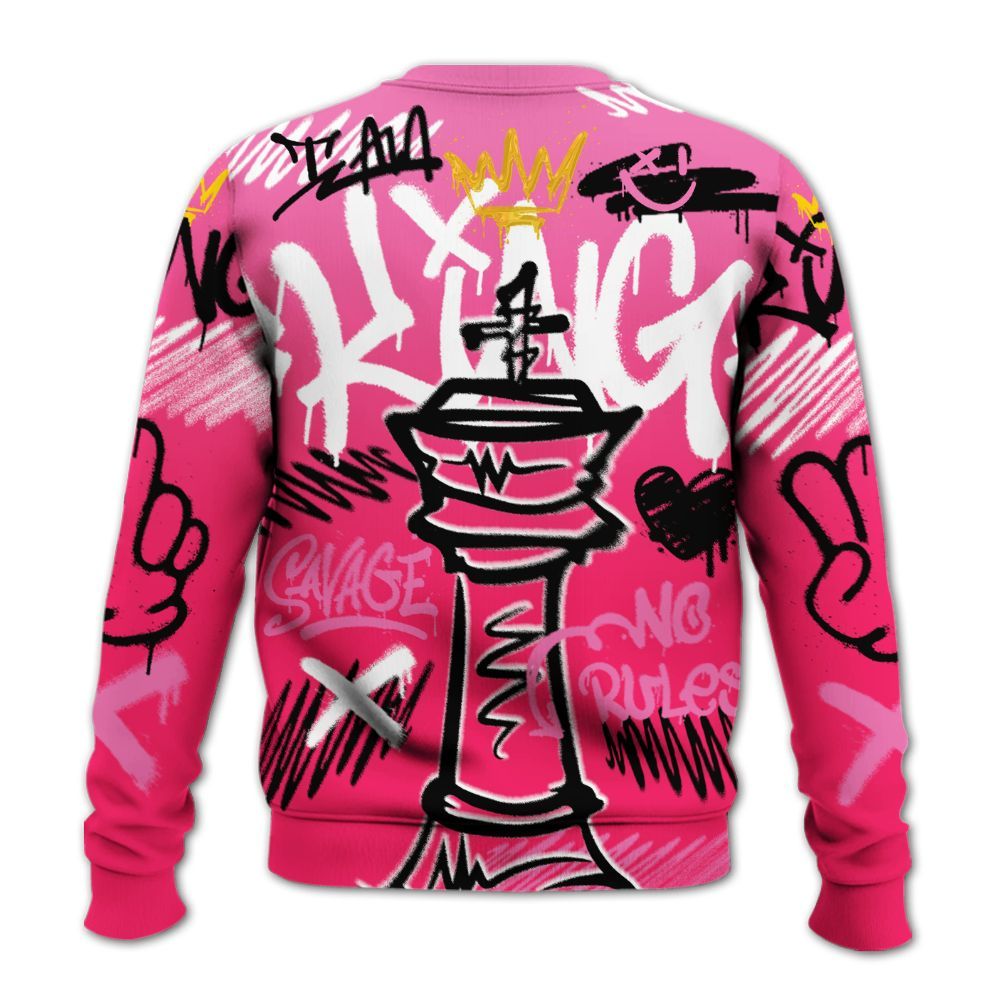 Sweatshirt To Match Air VaporMax Plus Triple Pink - Street King Chess Streetwear All Over Print