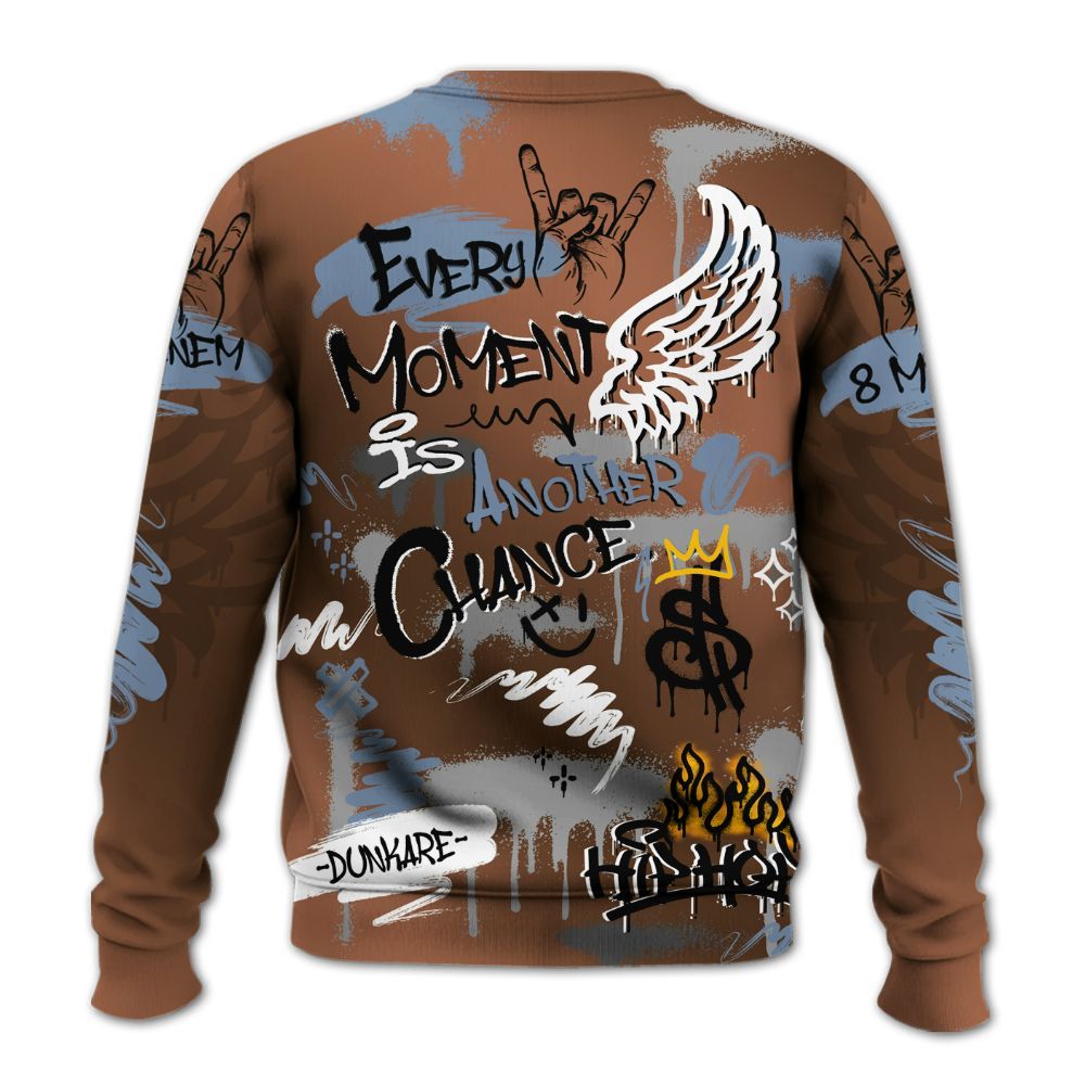 Sweatshirt To Match Air Foamposite Metallic Copper - 8Mile Movie Graffiti All Over Print