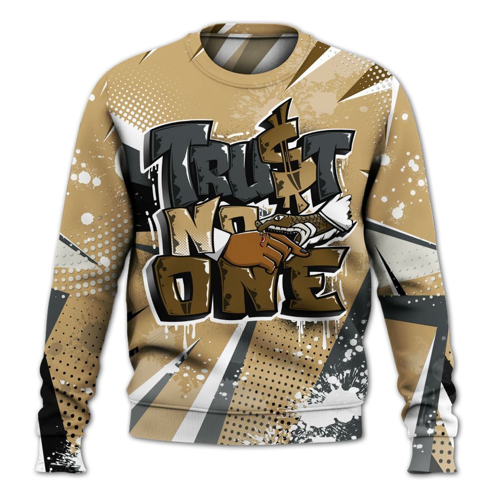 Sweatshirt To Match Black LD 1000 - Poly Trust No One Dripping All Over Print