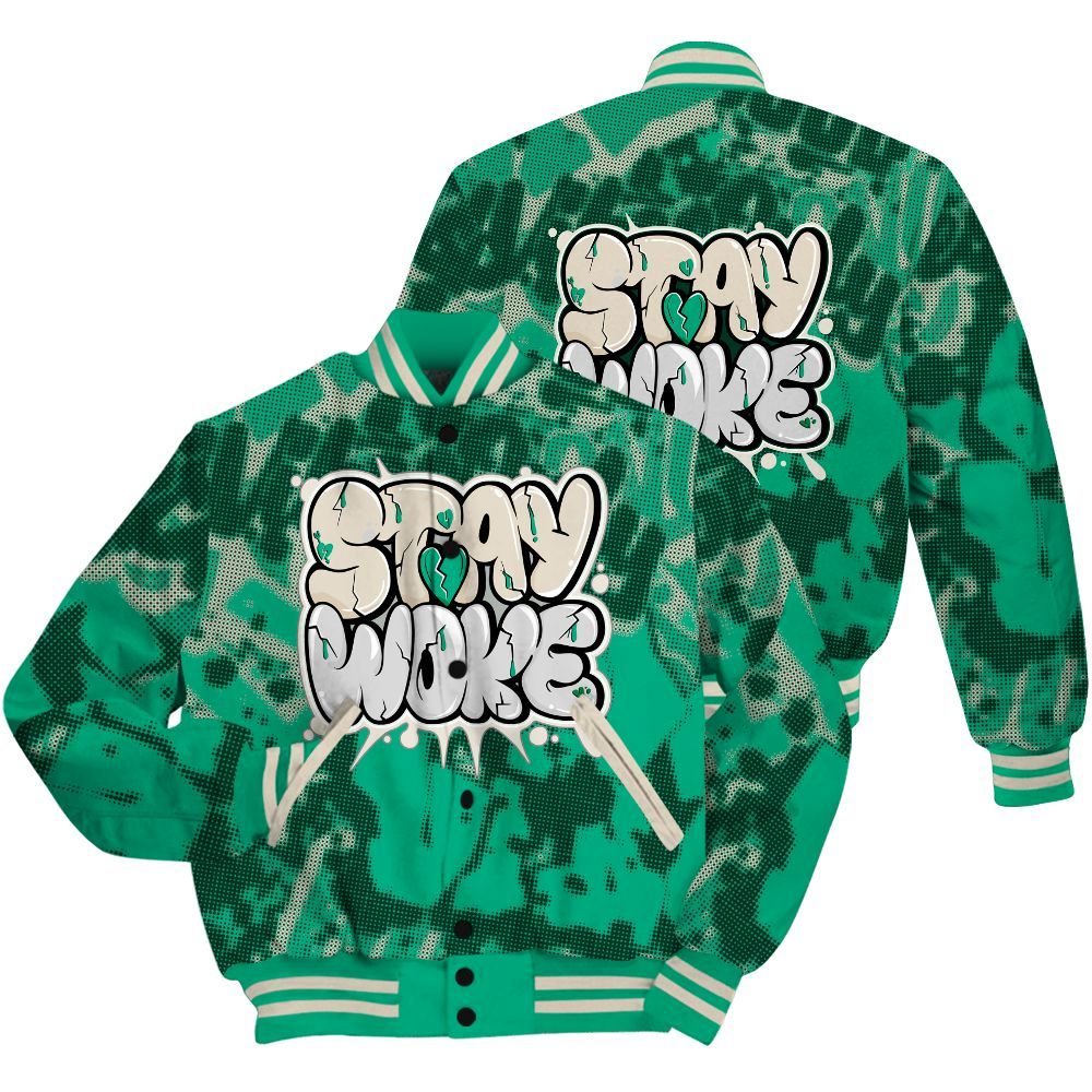 Varsity Jacket To Match Oxidized Green 4s Shirt - Stay And Woken Street All Over Print