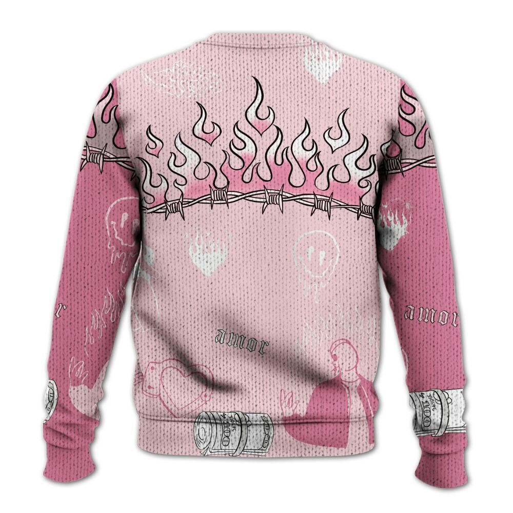 Sweater To Match GS Pearl Pink 12s Shirt, Snake Trust No One Graphic