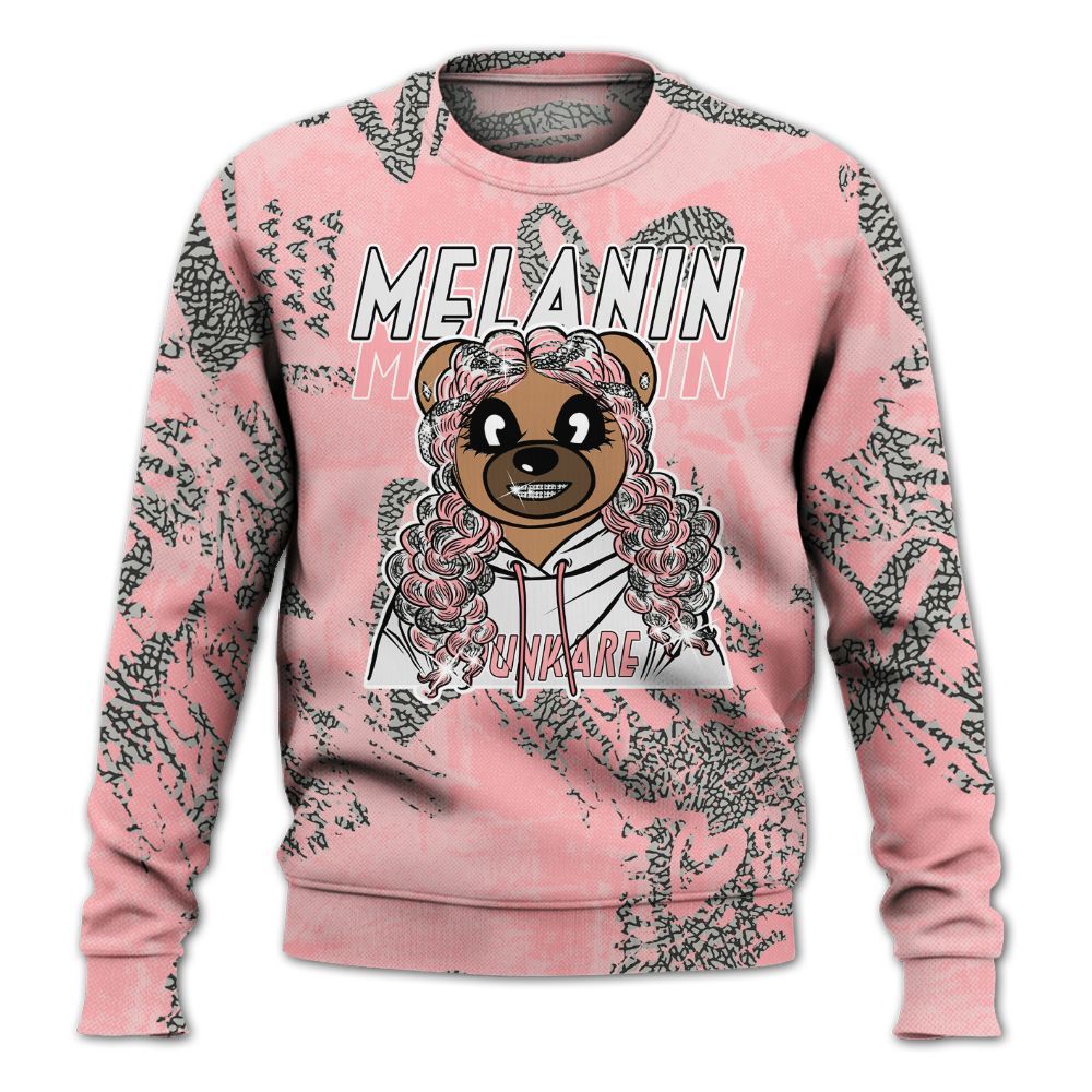 Sweatshirt To Match Retro Wings 3s - Pigments Bear Heart Grunge All Over Print