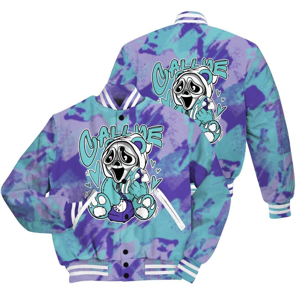 Varsity Jacket To Match Low Hornets 1s Shirt - Call Me Bear Abstract Halftone All Over Print