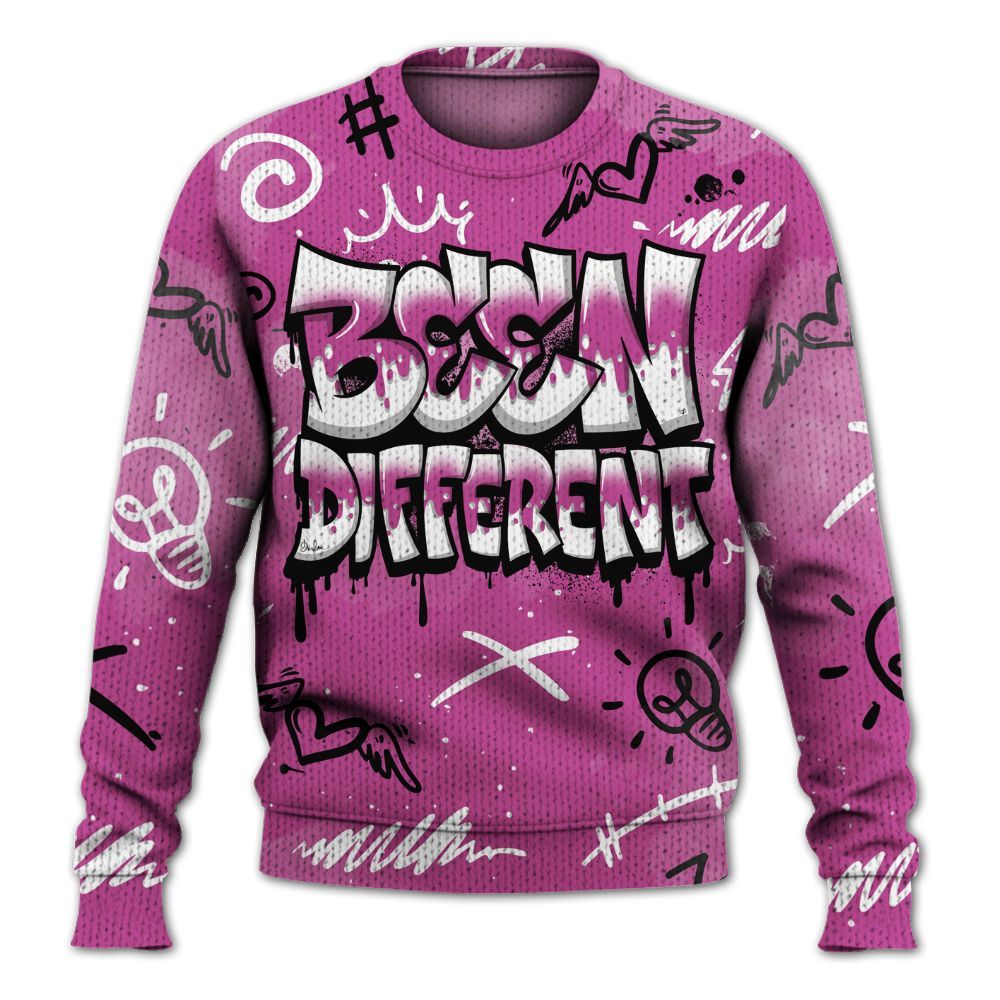 Knitted Sweater To Match Dunk Low Active Fuchsia - Drip Been Di2ferent