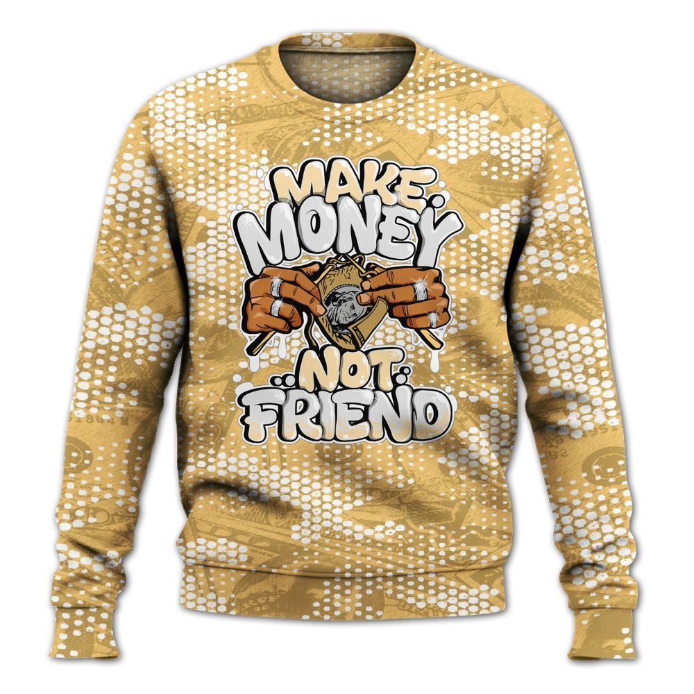 Sweatshirt To Match Craft Paris 6s - Make Moneys Not Friend Graphic Banknotes All Over Print