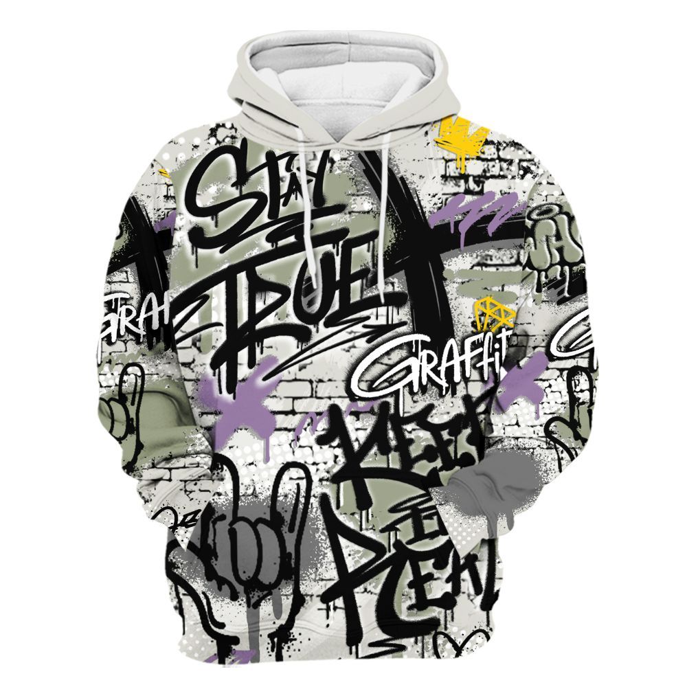Hoodie To Match Dunk Low Floral Swoosh 2025 - True It Real Graffiti Streetwear All Over Print
