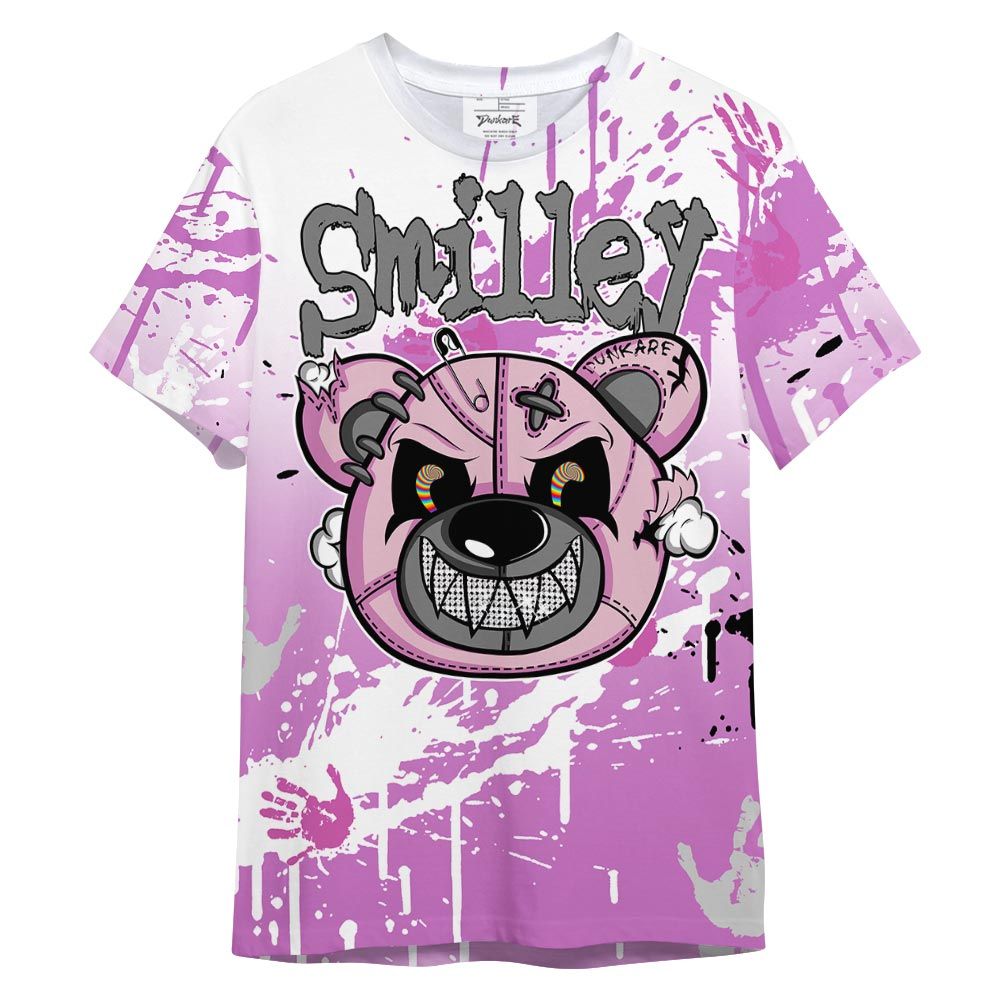 Shirt To Match Hyper Violet 4s T- - Smilley Bear T- Shirt Graphic Dripping Unisex 2101 NCMD