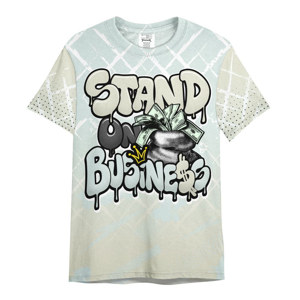 Shirt To Match Pure Platinum 4s - Halftone Stand Business Dripping All Over Print