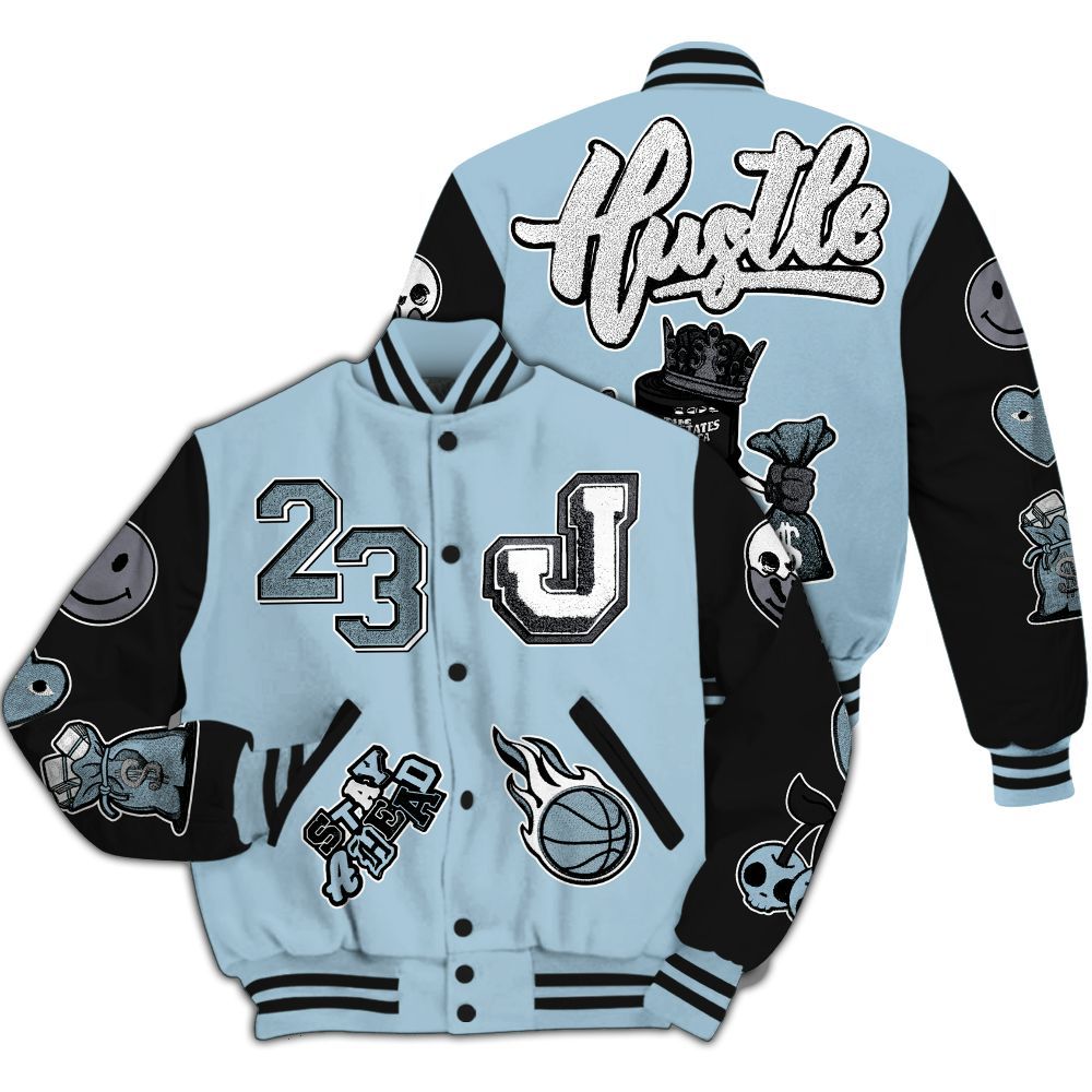 Varsity Jacket To Match Chambray 7s - Hustles Money Number 23 All Over Print