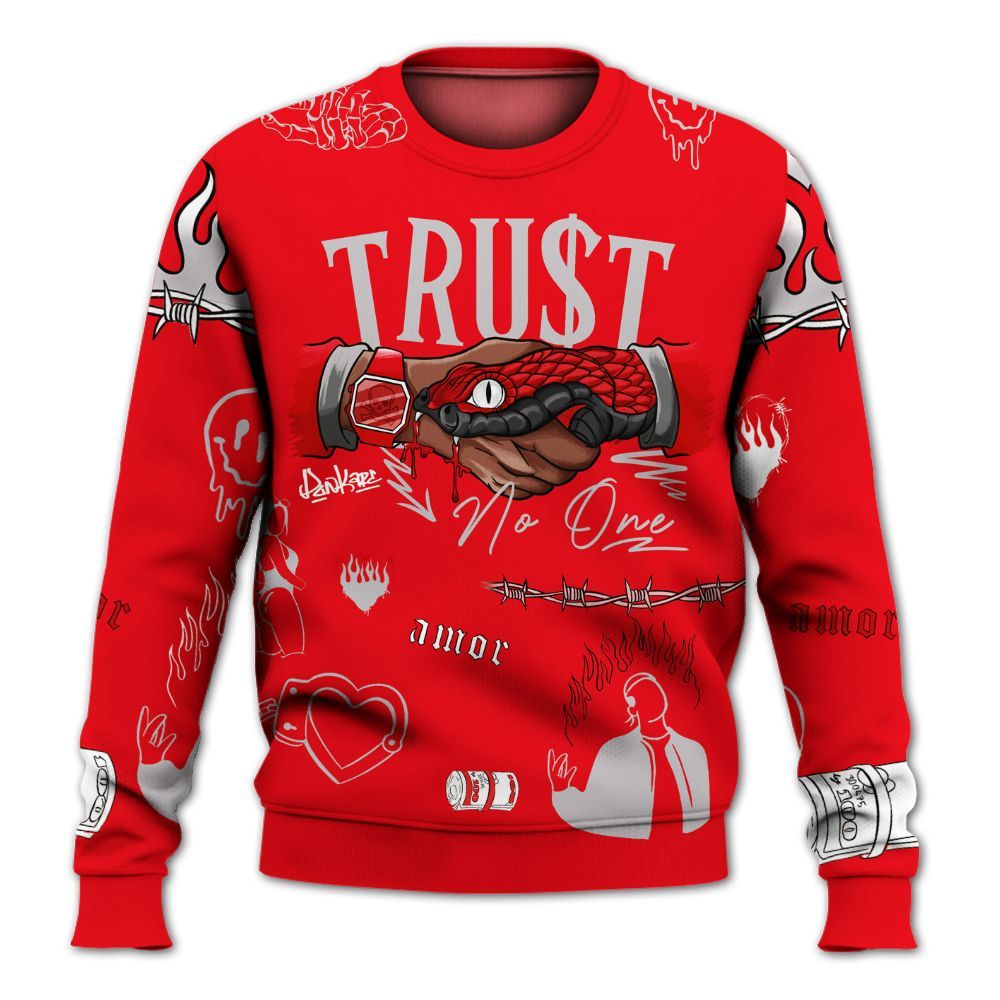 Sweatshirt To Match Air Max 1 Low Poly - Snake Trust No One All Over Print