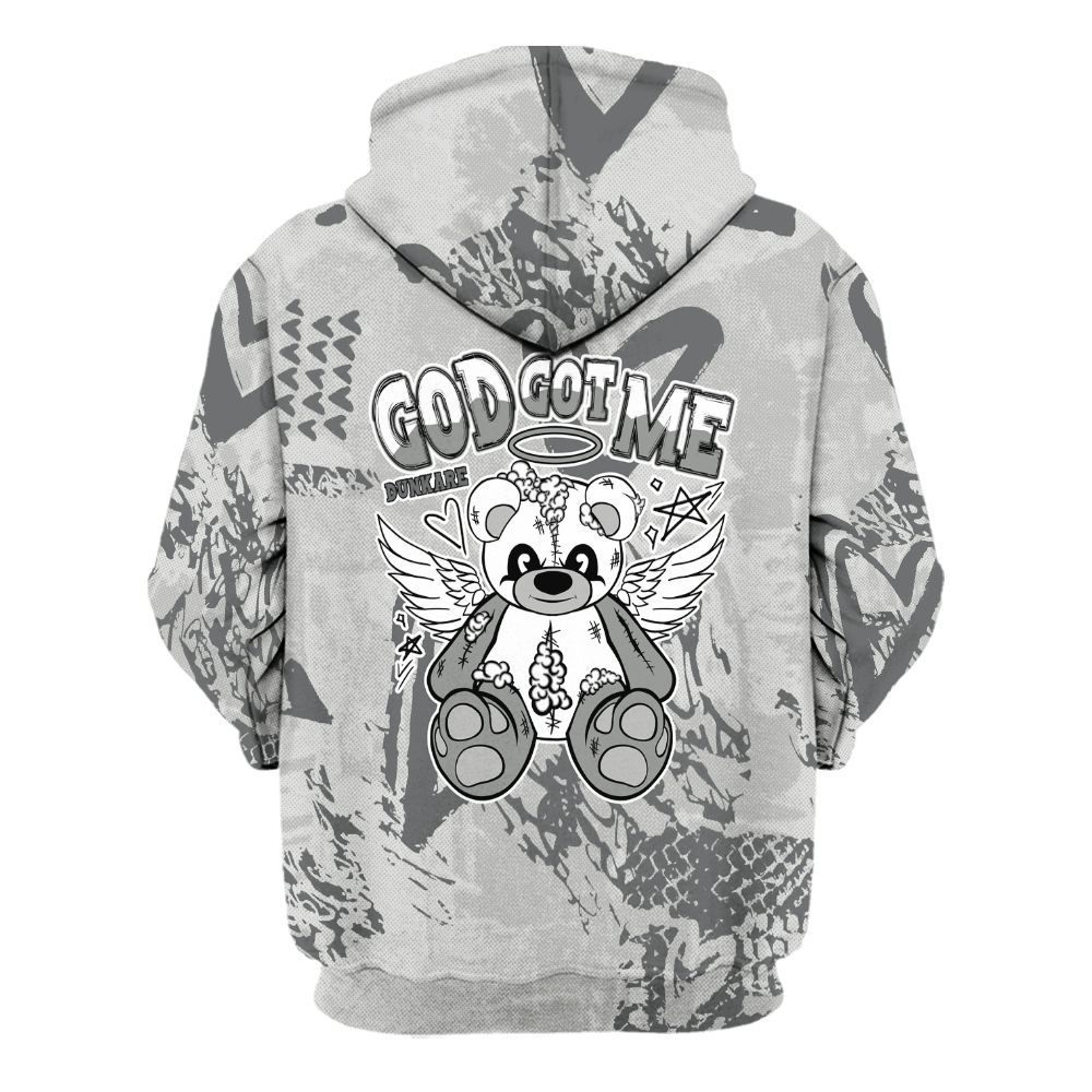 Hoodie To Match Retro Wet Cement 4s - Gods Guides Me Bear Heart Grunge All Over Print