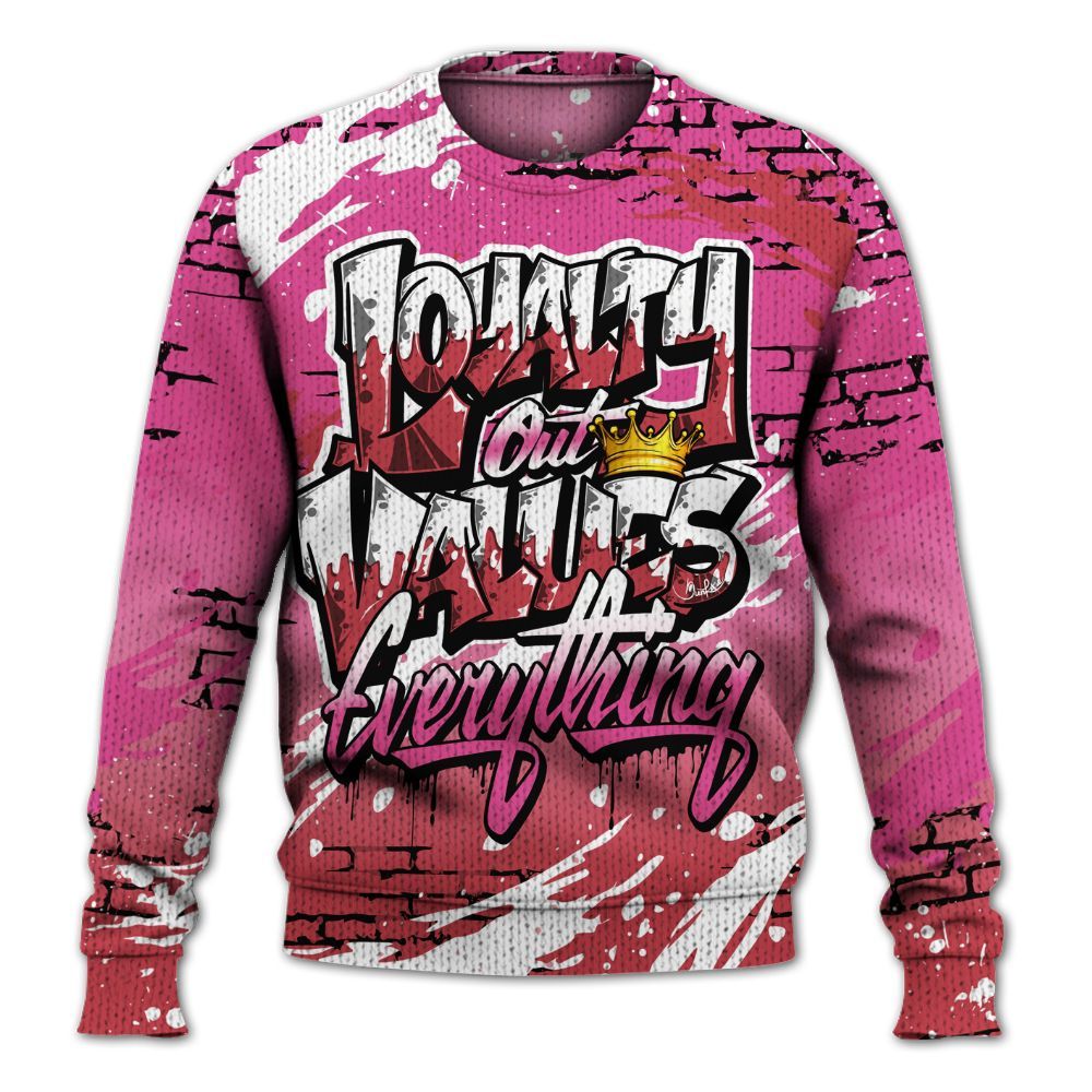 Knitted Sweater To Match KD 4 Aunt Pearl - Values Of Loyalty Drip