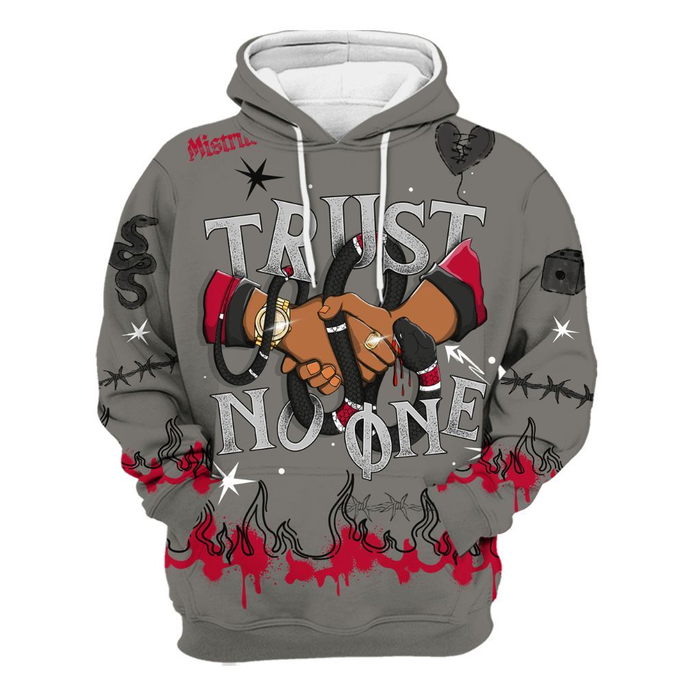 Hoodie To Match Shadow 2025 10s Shirt, Trust No One Snake-Bite Doodle Crayon All Over Print