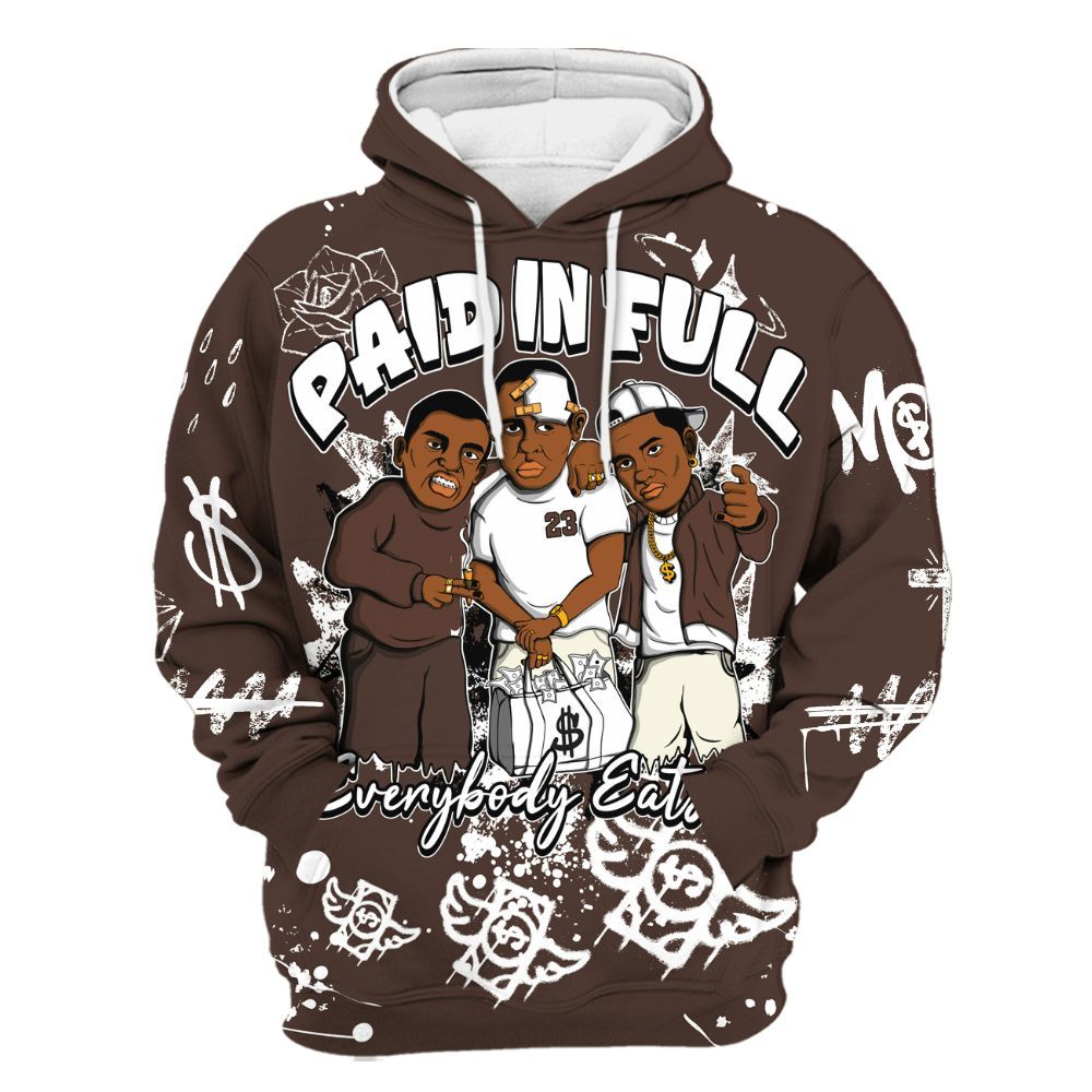 Hoodie To Match SoleFly Cafecito 12s - Everybody Paid In Full Crayon All Over Print