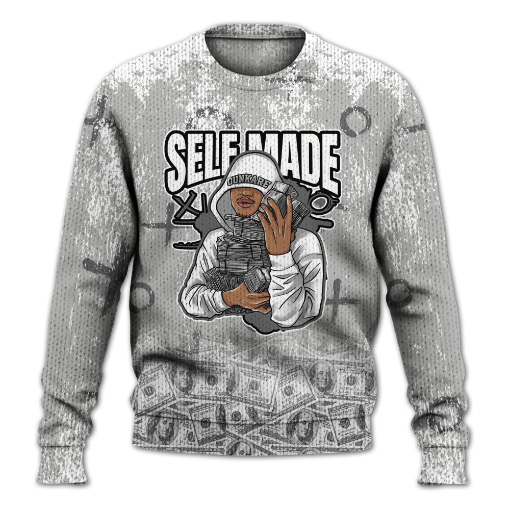 Knitted Sweater To Match Retro Wet Cement 4s - Selfmade Unique Grunge