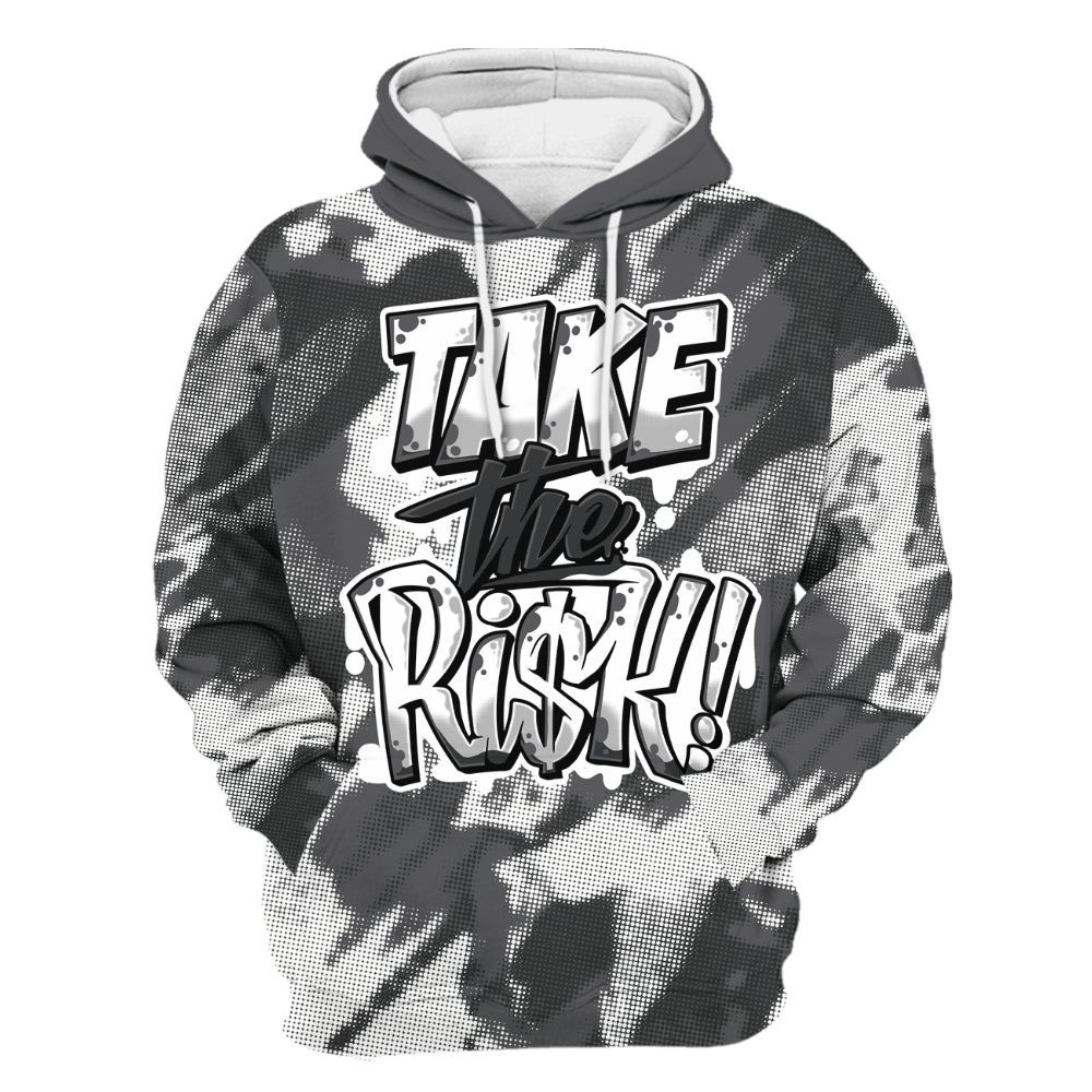 Hoodie To Match White Thunder 4s - Take Risks Abstract All Over Print