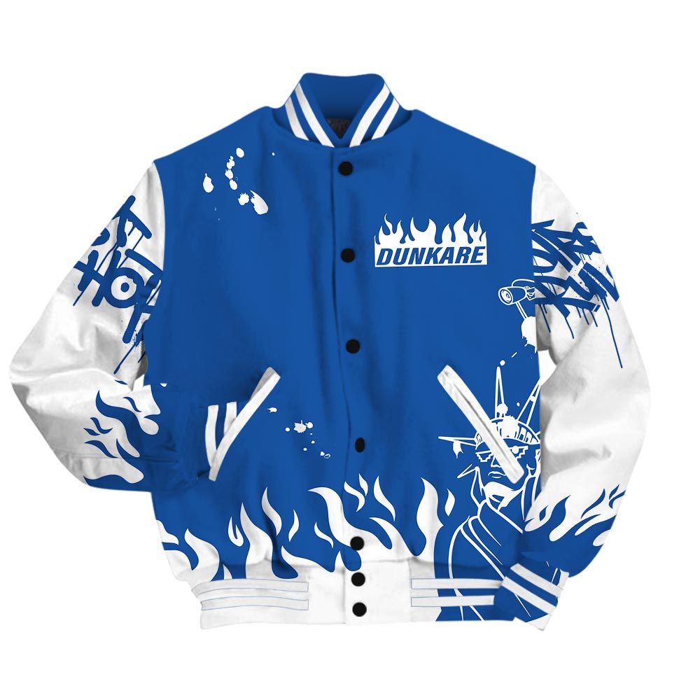Varsity Jacket To Match Low Space Royal 11s - Graphic Fck Around Find Out Varsity Jacket Outfit