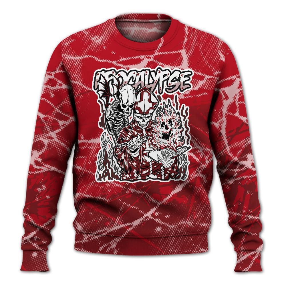 Sweatshirt To Match Bred Velvet 11s - Apocalypse Skeleton Profound All Over Print