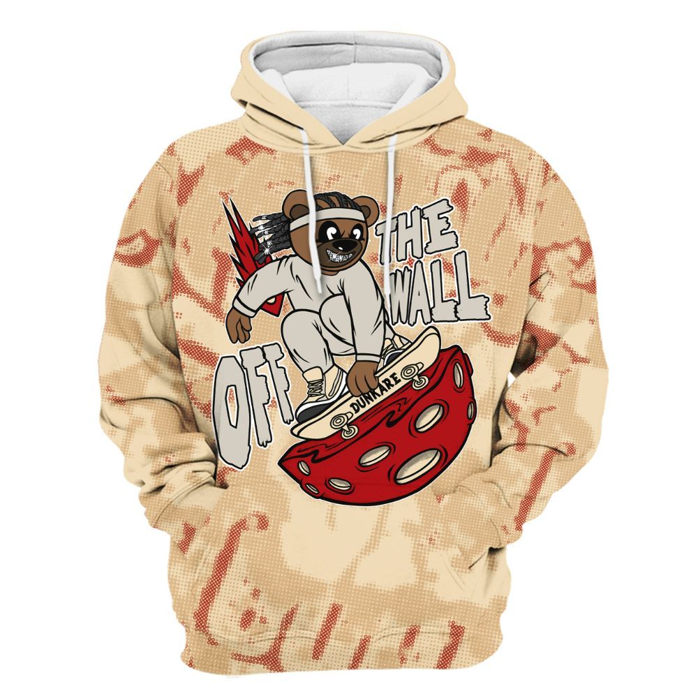 Hoodie To Match Dunk Low Strawberry Waffle - Quirky Bear Street All Over Print
