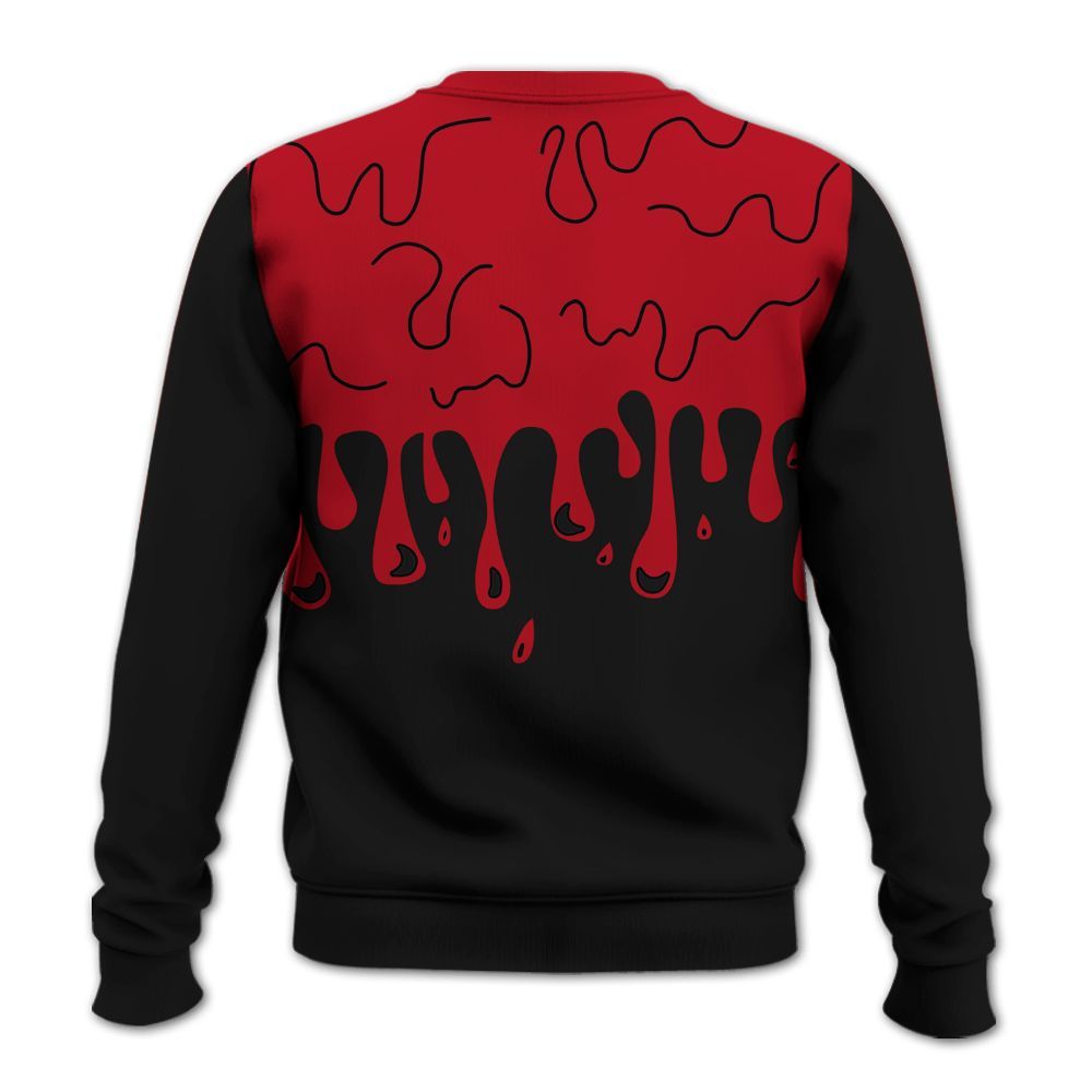 Sweatshirt To Match Bred Velvet 11s - Snake Trust No One Drip All Over Print