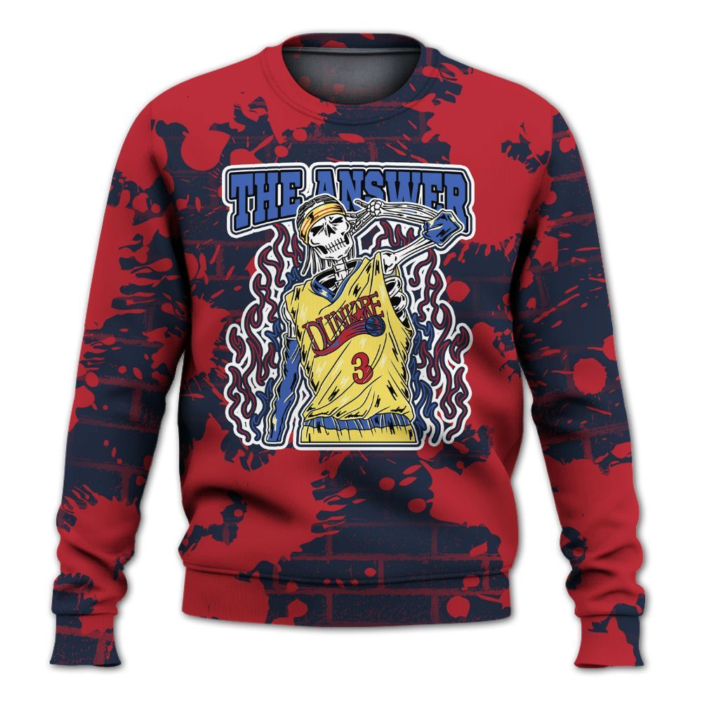 Sweatshirt To Match Dunk Low COJP What The 2024 - Allen Answer Skeleton Brick All Over Print