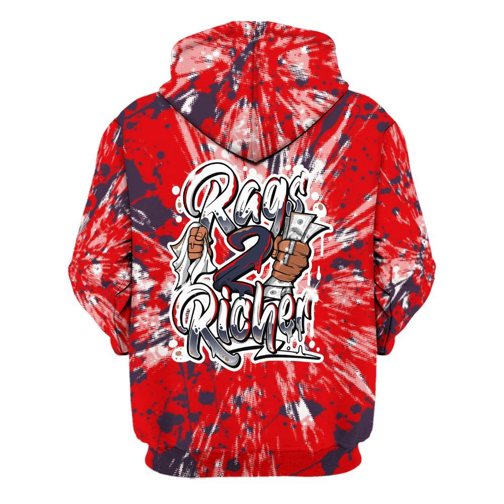 Hoodie To Match Low OG Howard Bison 1s - Rag 2 Rich Graphic Luxury All Over Print