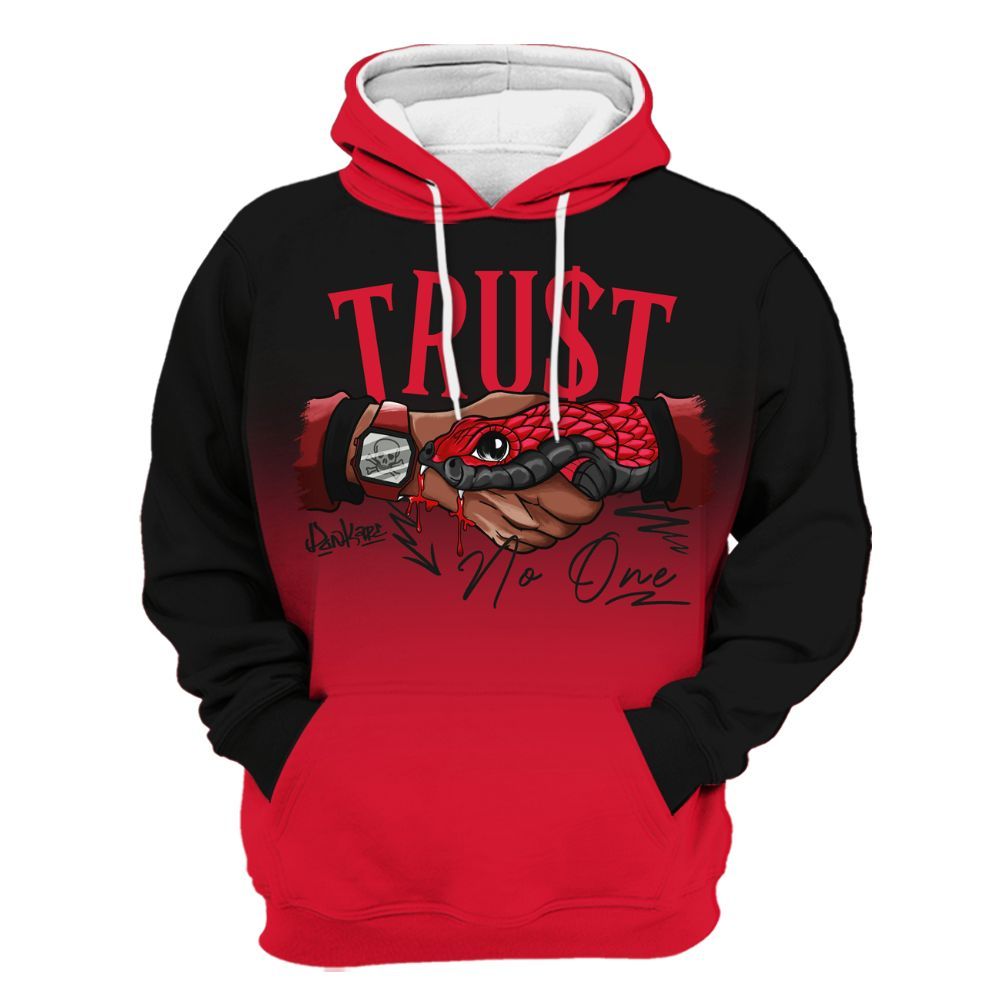 Hoodie To Match Air Max Sunder Gore Tex Fire Red - Snake Trust No One Drip All Over Print