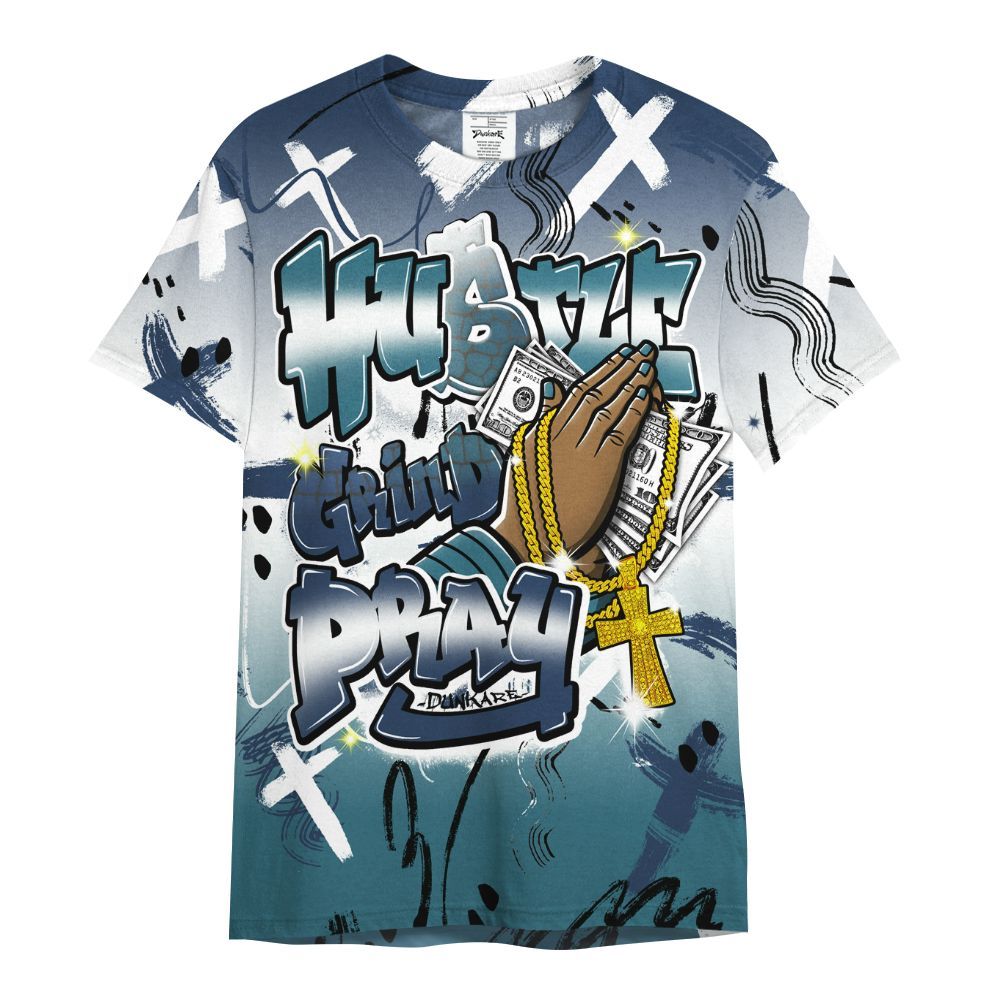 Shirt To Match Air Foamposite Kazuya Mishima - Money Hustle Grind Pray All Over Print