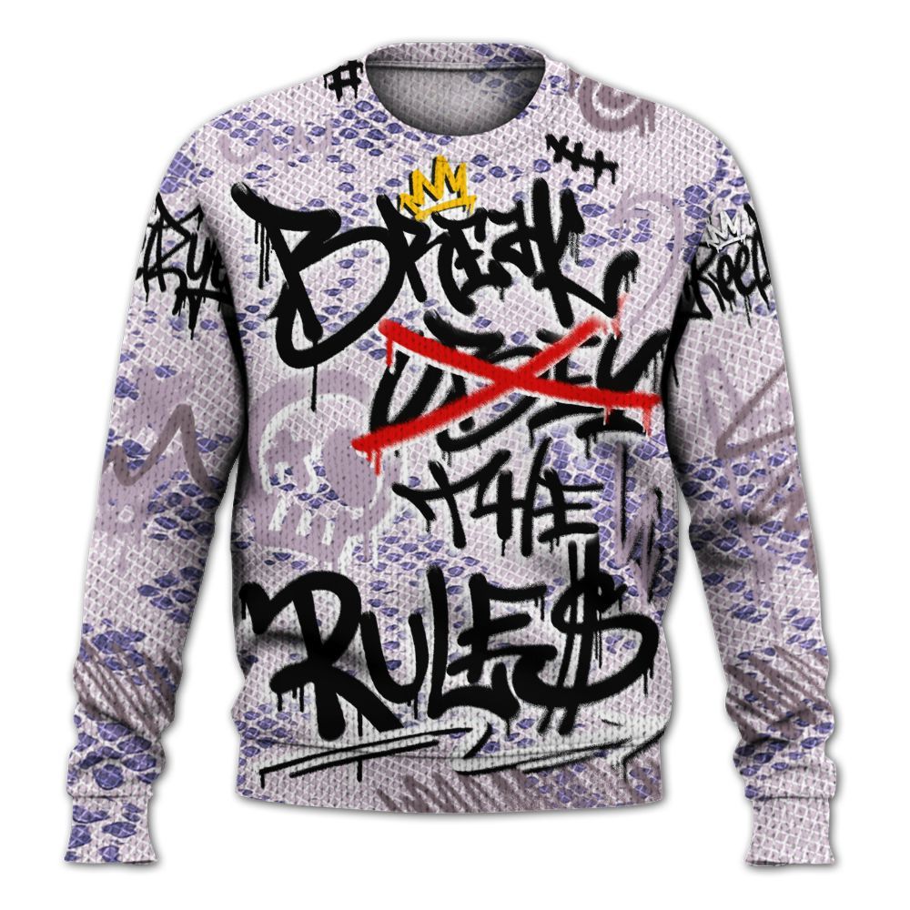 Knitted Sweater To Match Air Force 1 Low Purple Snake - Break Rules Streetwear