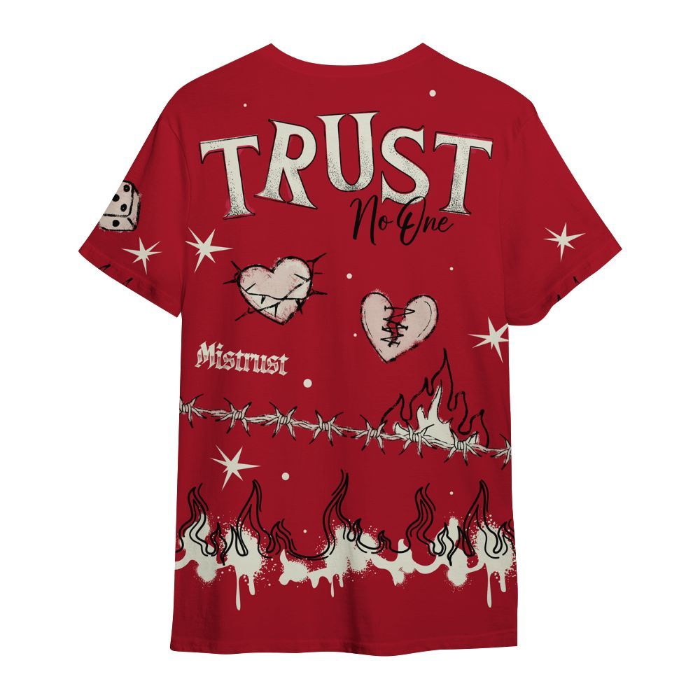 Shirt To Match 2025 High OG Cinnabar 1s - Trust No One Snake-Bite Doodle Crayon All Over Print
