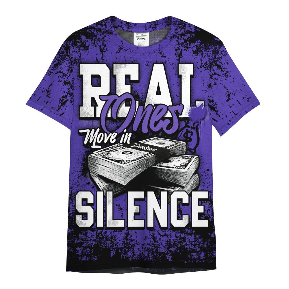 Shirt To Match Field Purple 12s - Move In Silence Money Street Retro All Over Print