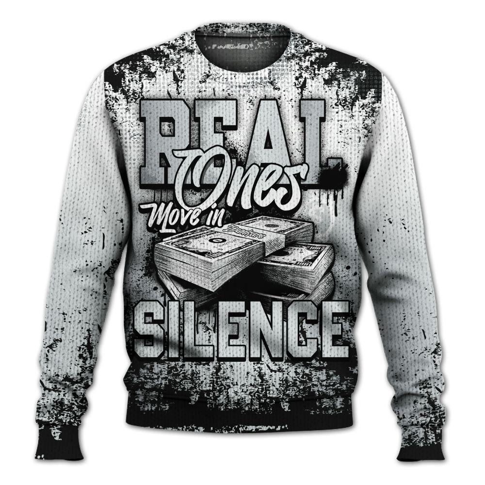 Sweater To Match Cap And Gown 6s - Move In Silence Money Street Retro Graphic