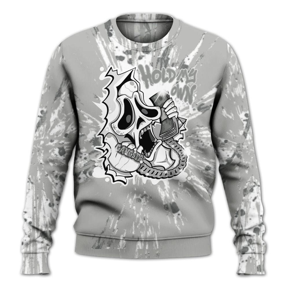 Sweatshirt To Match Retro Wet Cement 4s - Hold My Own Graphic Halloween All Over Print