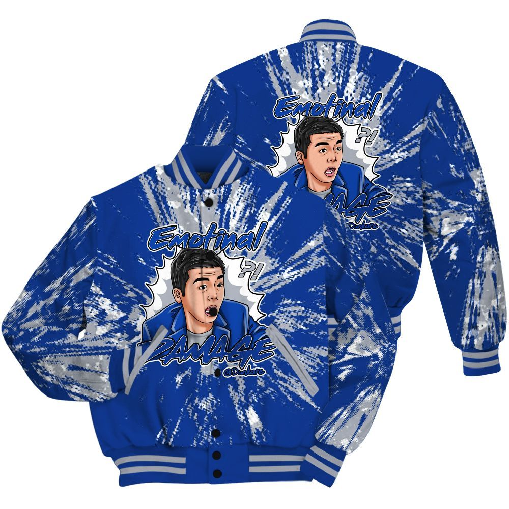 Varsity Jacket To Match Air Foamposite One Royal Shirt - Damaged Meme Shirt Unisex Outfit All Over Print