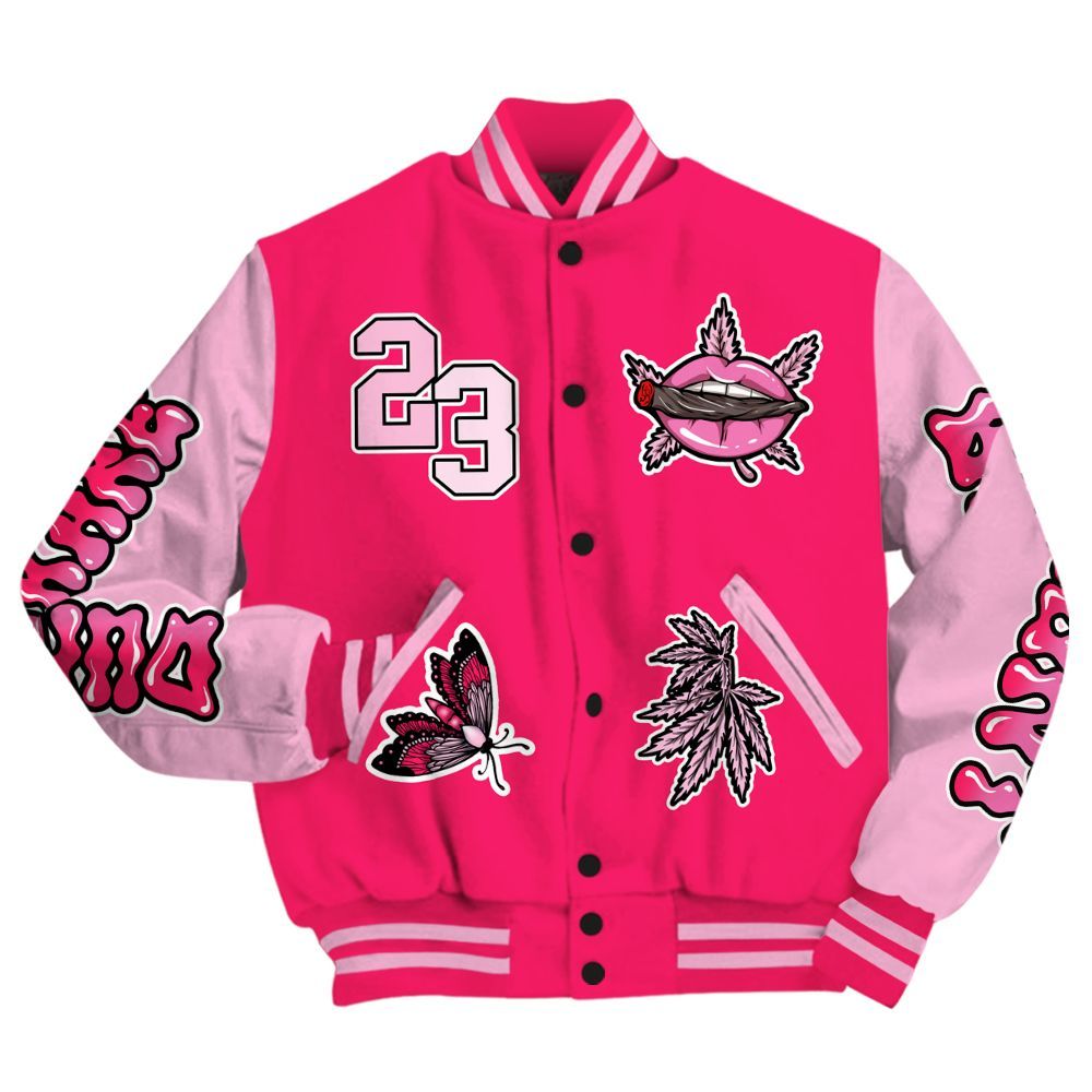 Varsity Jacket To Match Air VaporMax Plus Triple Pink - Bluntz Unique All Over Print