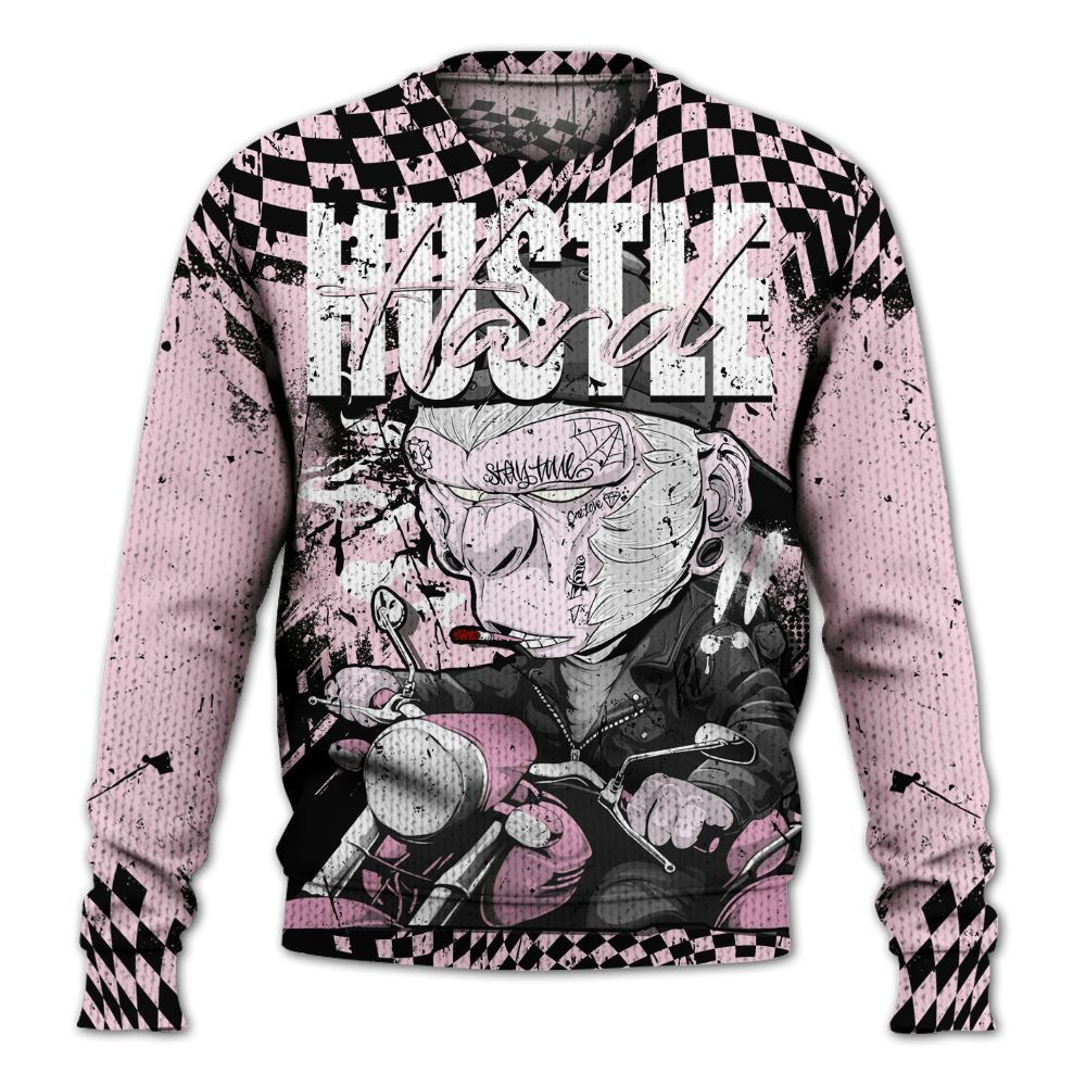 Knitted Sweater To Match Orchid 4s - Hustle Hard Monkey