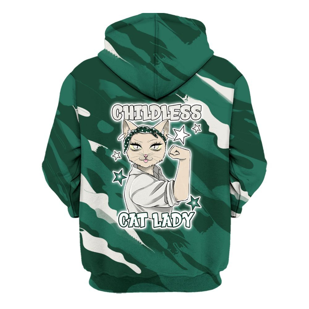 Hoodie To Match Oxidized Green 4s - Childless Kat Lady All Over Print