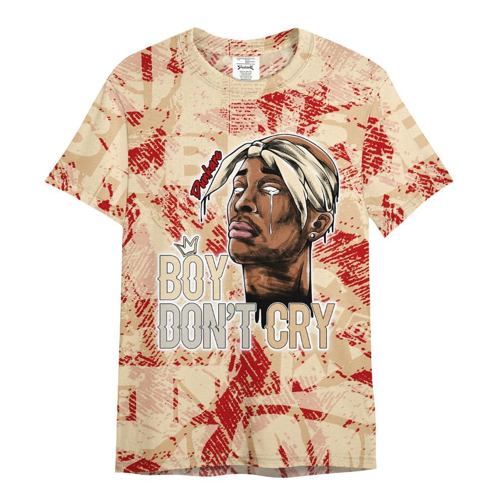 Shirt To Match Dunk Low Strawberry Waffle - Boiz Ain't Cry Unique Abstract All Over Print