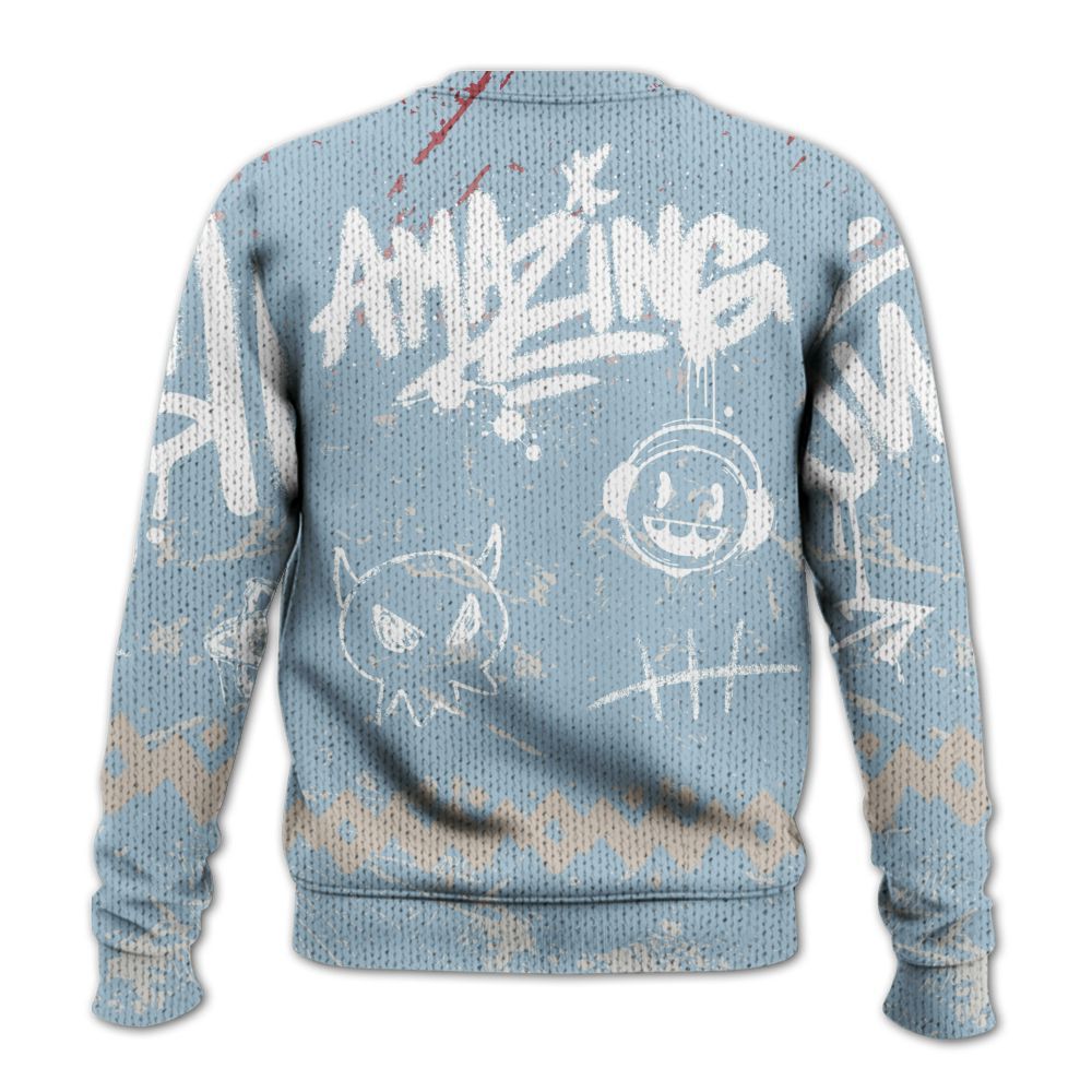 Sweater To Match High OG Alaska 1s - Friday Sneaker Crayon Graphic