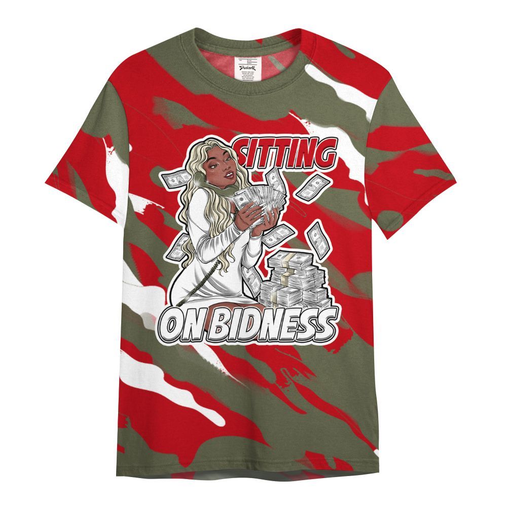 Shirt To Match Low OG Medium Olive 1s - Bidness Colored All Over Print