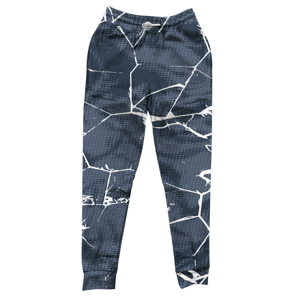 Sweatpant To Match Low Diffused Blue 11s - Crack Graphic All Over Print