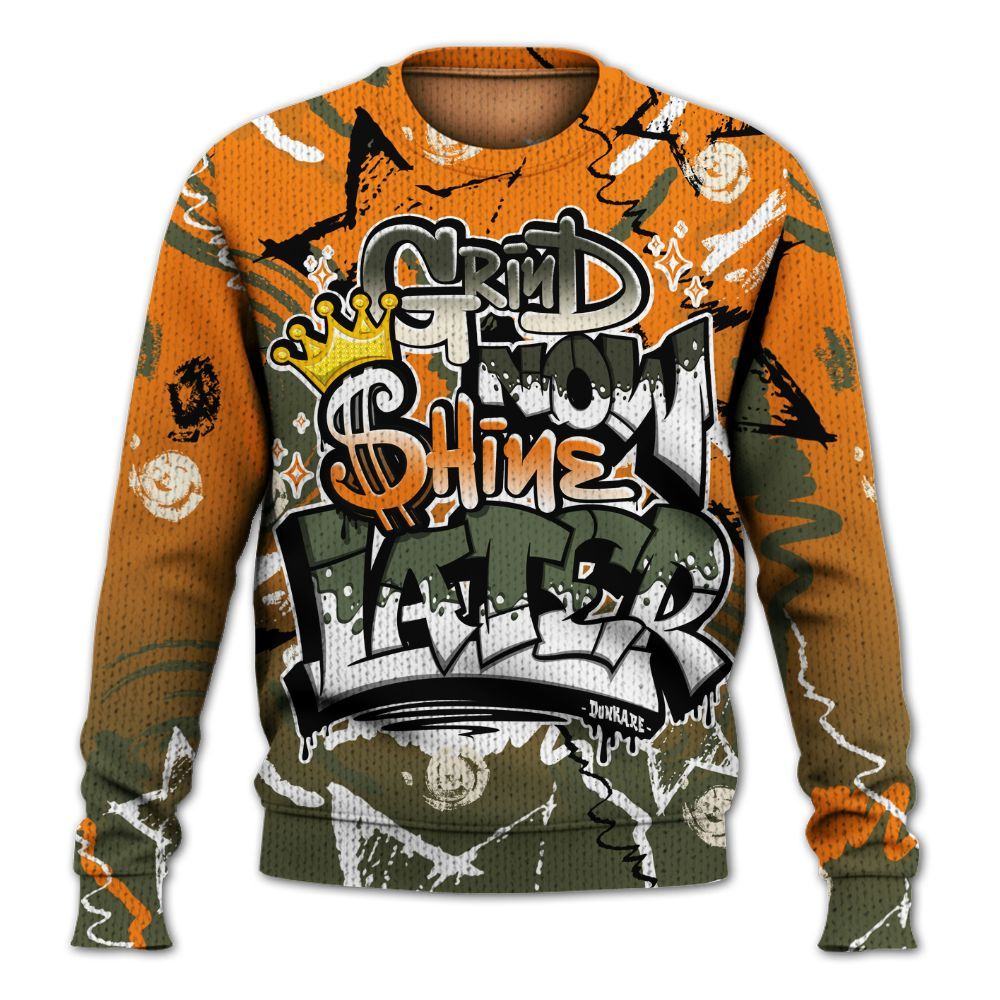 Sweater To Match Retro Undefeated 4s - Grind Shine Later Drip Graphic