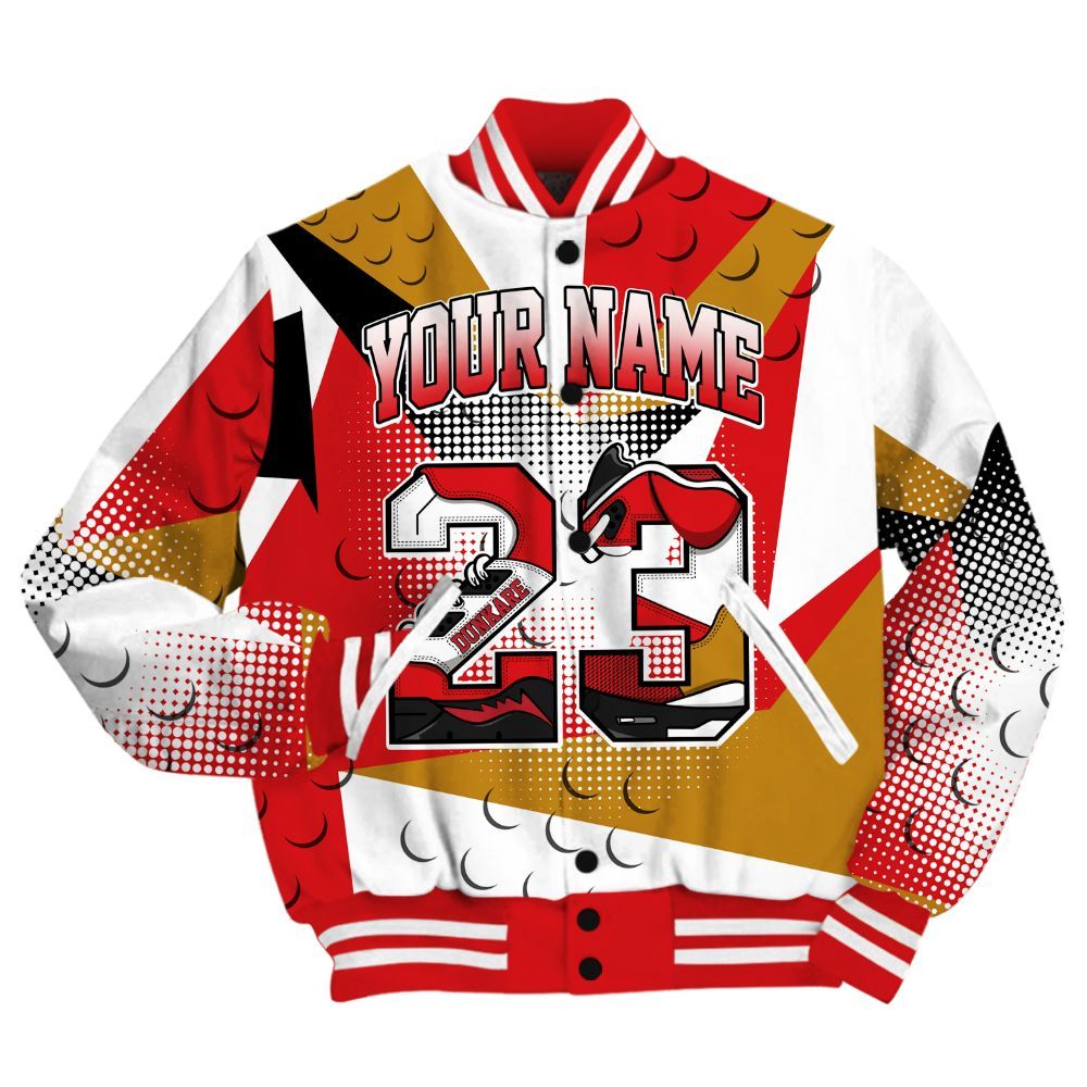 Varsity Jacket To Match Scoot Zeros Retro Portland Shirt, Poly Custom Name Number 23 5s All Over Print