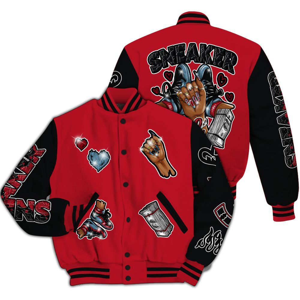 Varsity Jacket To Match Retro Raging Bull 5s - Sneakerz Girlz All Over Print