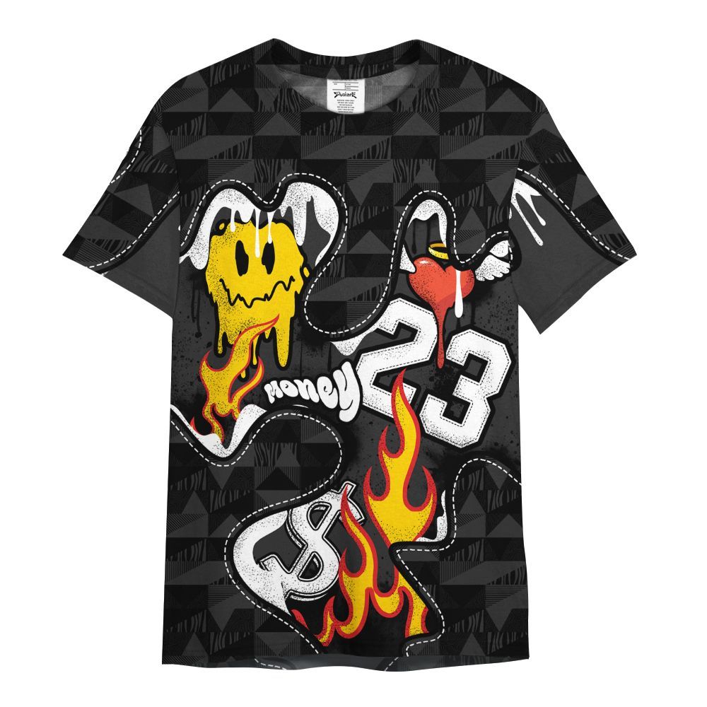 Shirt To Match White Thunder 4s - 23 Smile Burning Heart All Over Print
