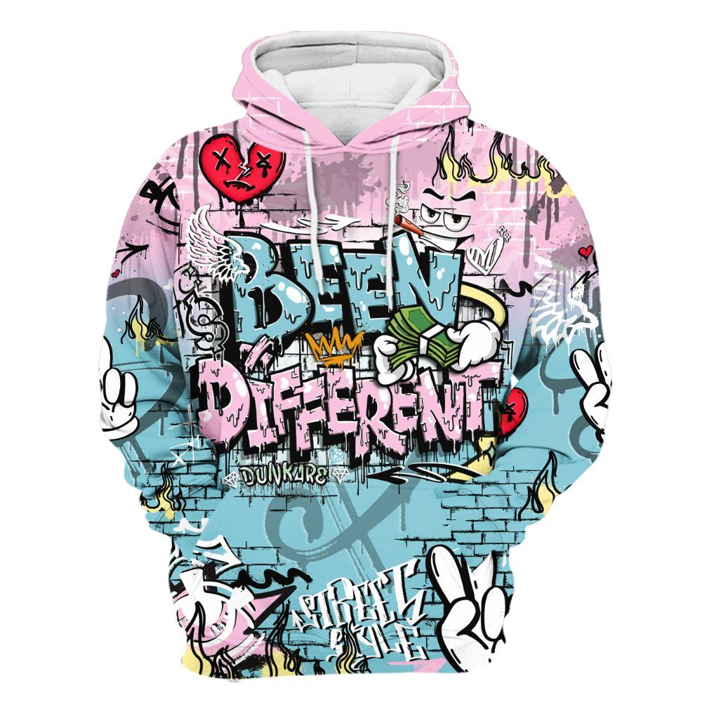 Hoodie To Match SB Dunk Low Visty - Been Dif2erent Drip Graffiti All Over Print