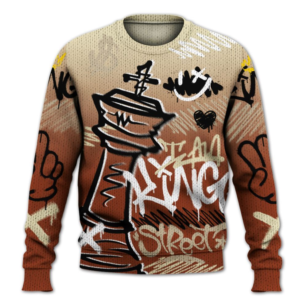 Knitted Sweater To Match Retro Eastside Golf 12s - Street King Chess Streetwear